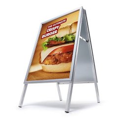 Display Gadeskilt - Alu-line A0 - Dobbelt side A-skilt - antirefleks