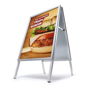 Display Gadeskilt - Alu-line 50x70 - Dobbelt side A-skilt - antirefleks