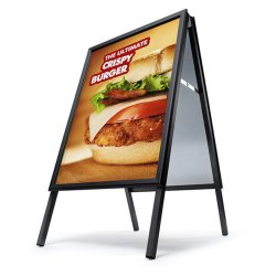Display Gadeskilt - Alu-line 70x100 - Dobbelt side A-skilt - antirefleks