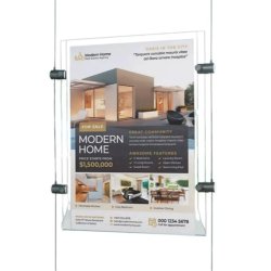 Display Akryllomme A3 bredformat - mgler stlwire system