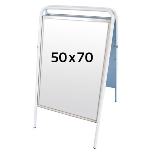 Display Gadeskilt - Easy-Sign 50x70<br>Dobbelt side A-skilt - antirefleks