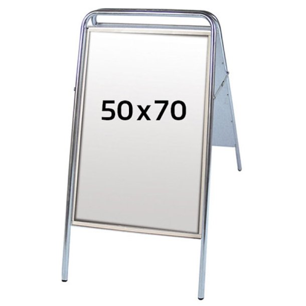 Display Gadeskilt - Easy-Sign 50x70 - Dobbelt side A-skilt - antirefleks