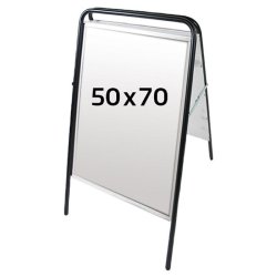 Display Gadeskilt - Easy-Sign 50x70 - Dobbelt side A-skilt - antirefleks