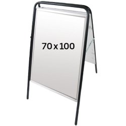 Display Gadeskilt - Easy-Sign 70x100 - Dobbelt side A-skilt - antirefleks
