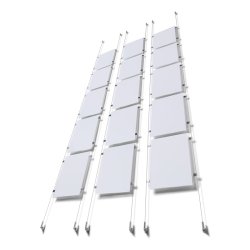 Appendo vinduesdisplay - st med 5 stk. A4 akryllommer i hjformat - Med kabler, clips og fittings