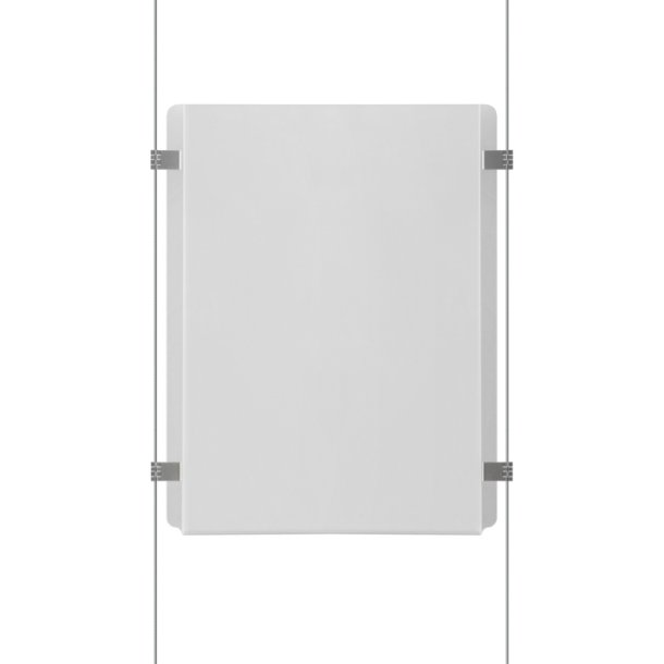 Appendo vinduesdisplay - st med 5 stk. A4 akryllommer i hjformat - Med kabler, clips og fittings