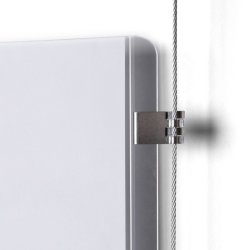 Appendo vinduesdisplay - st med 5 stk. A4 akryllommer i hjformat - Med kabler, clips og fittings