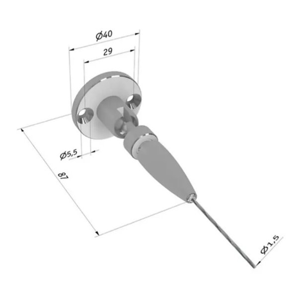 Display Kabel monteringsbeslag bund - mgler stlwire system