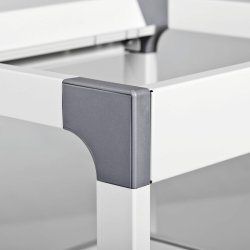 Durable hyldevogn System 88 - gr� med 4 hylder og bremse