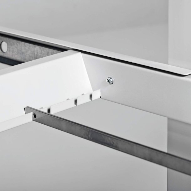 Durable hyldevogn System 88 - gr� med 4 hylder og bremse