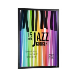 Durable Duraframe selvklbende poster 50x70 magnetramme - sort