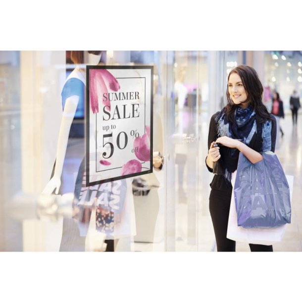 Durable Duraframe selvklbende poster 50x70 magnetramme - sort