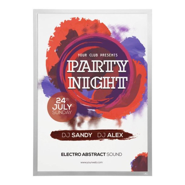 Durable Duraframe selvklbende poster 70x100 magnetramme slv