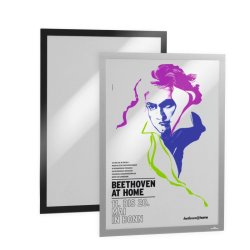 Durable Duraframe selvklbende poster A2 magnetramme - slv