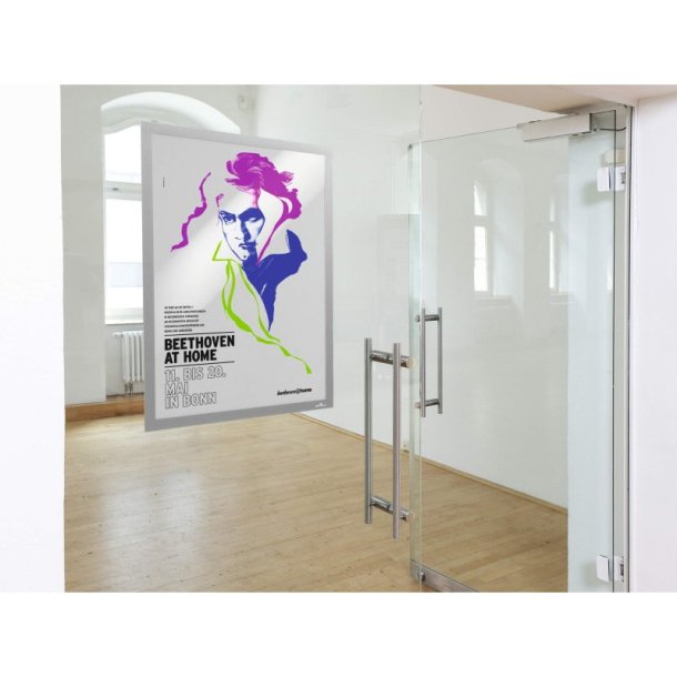 Durable Duraframe selvklbende poster A2 magnetramme - slv