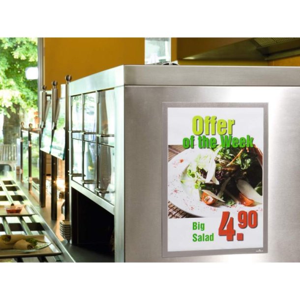 Durable Duraframe selvklbende A3 magnetramme - 6 stk. slv