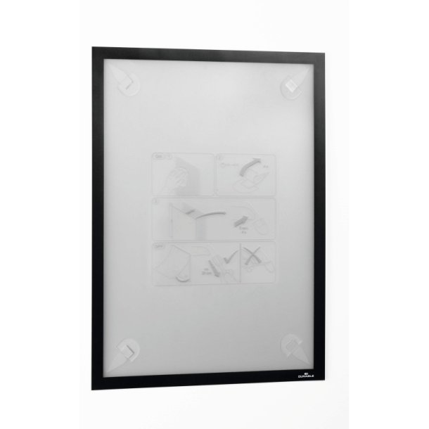 Durable Duraframe selvklbende A3 wall magnetramme - 1 stk. sort