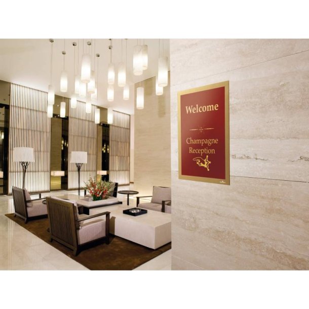 Durable Duraframe selvklbende A4 magnetramme - 2 stk. guld