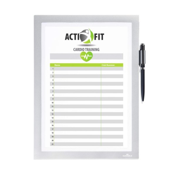 Durable Duraframe Magnetisk - A4 Note magnetramme - 1 stk. slv