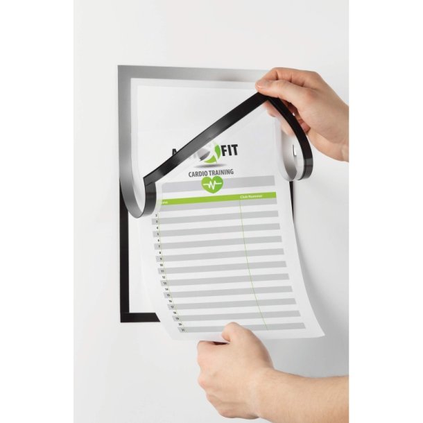 Durable Duraframe Magnetisk - A4 Note magnetramme - 1 stk. slv