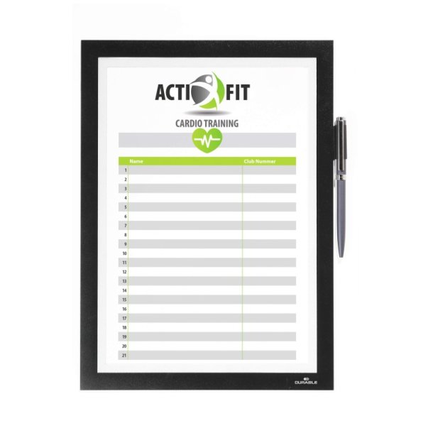 Durable Duraframe Magnetisk - A4 Note magnetramme - 1 stk. sort