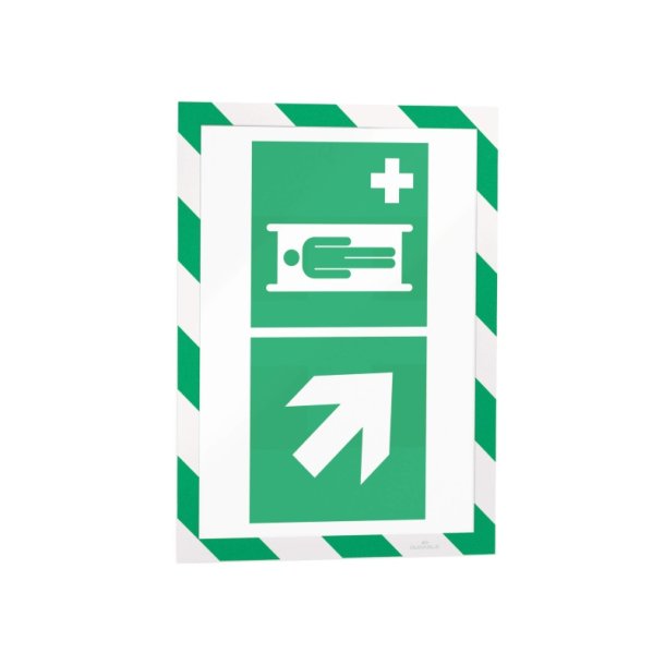 Durable Duraframe magnetisk security A4 magnetramme - 5 stk. grn/hvid