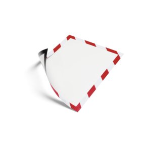 Durable Duraframe magnetisk security A4 magnetramme - 5 stk. Rd/Hvid