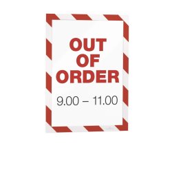 Durable Duraframe magnetisk security A4 magnetramme - 5 stk. Rd/Hvid