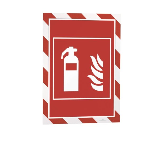 Durable Duraframe magnetisk security A4 magnetramme - 5 stk. Rd/Hvid