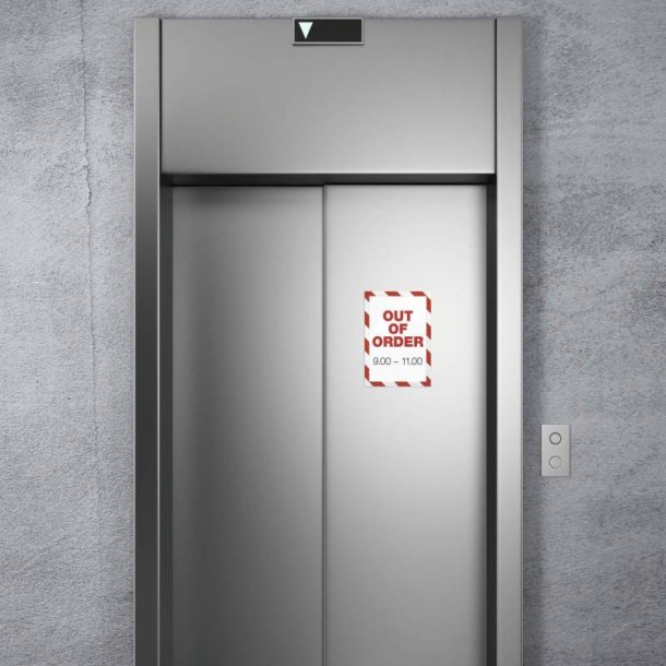 Durable Duraframe magnetisk security A4 magnetramme - 5 stk. Rd/Hvid