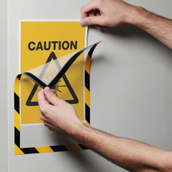 Durable Duraframe magnetisk security A4 magnetramme - 5 stk. Sort/Gul