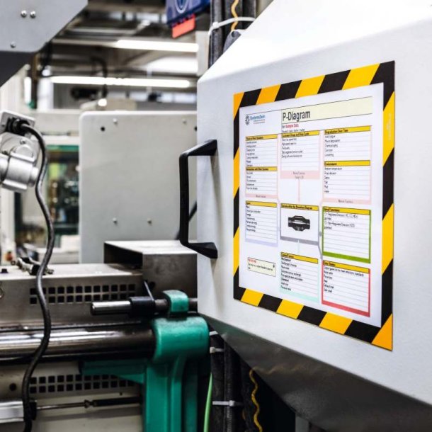 Durable Duraframe magnetisk security A4 magnetramme - 5 stk. Sort/Gul