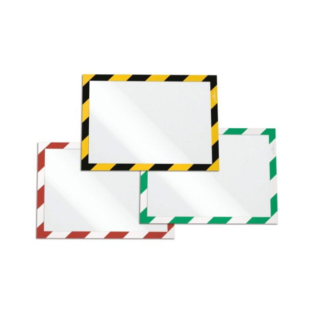 Durable Duraframe selvklbende security A4 magnetramme - 2 stk. Rd/hvid