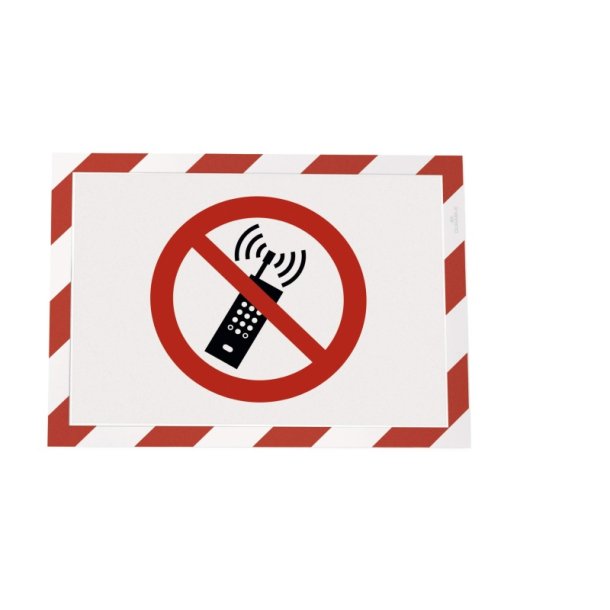 Durable Duraframe selvklbende security A4 magnetramme - 2 stk. Rd/hvid