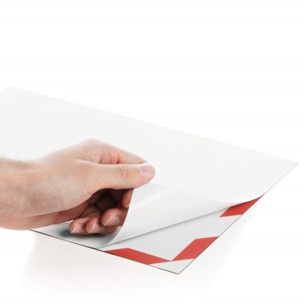 Durable Duraframe selvklbende security A4 magnetramme - 2 stk. Rd/hvid