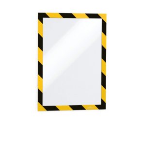 Durable Duraframe selvklbende security A4 magnetramme - 2 stk. Sort/Gul