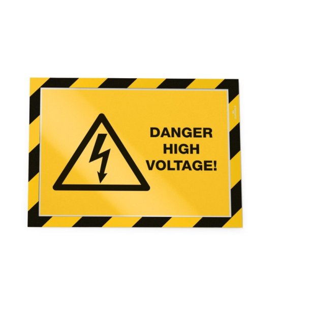 Durable Duraframe selvklbende security A4 magnetramme - 2 stk. Sort/Gul