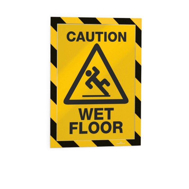 Durable Duraframe selvklbende security A4 magnetramme - 2 stk. Sort/Gul