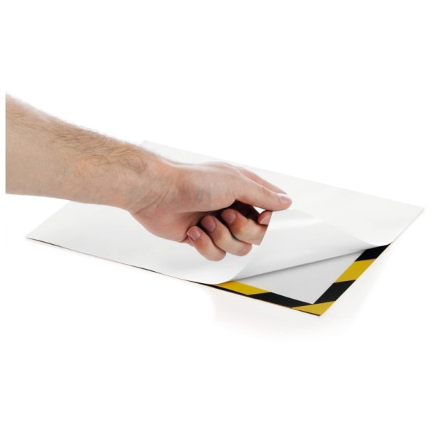 Durable Duraframe selvklbende security A4 magnetramme - 2 stk. Sort/Gul