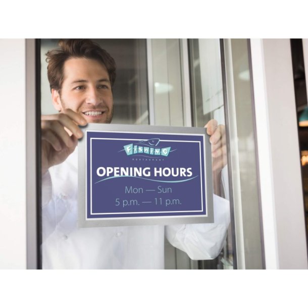 Durable Duraframe statisk hfte A4 Sun magnetramme - 2 stk. slv