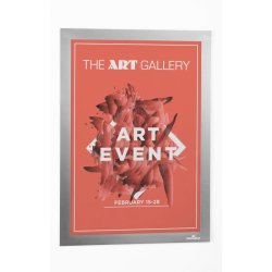 Durable Duraframe selvklbende A4 wall magnetramme - 1 stk. slv