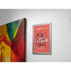 Durable Duraframe selvklbende A4 wall magnetramme - 1 stk. slv