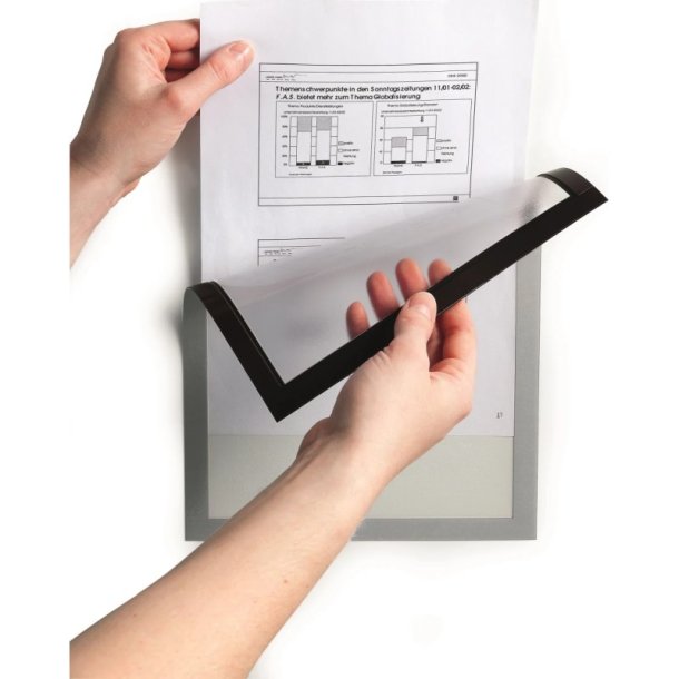 Durable Duraframe Magnetisk - A5 magnetramme - 2 stk. sorte