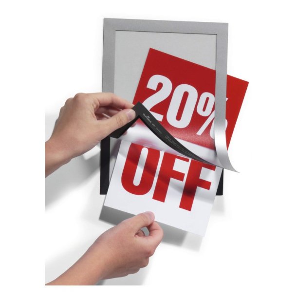 Durable Duraframe selvklbende A5 magnetramme - 10 stk. slv