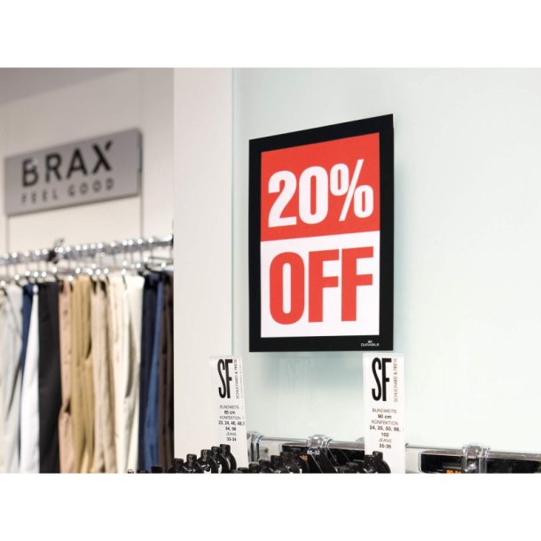 Durable Duraframe selvklbende A5 magnetramme - 10 stk. sorte