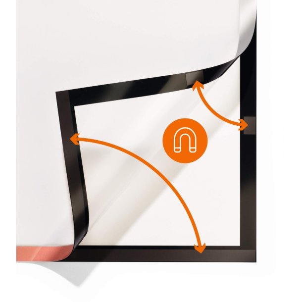 Durable Duraframe selvklbende poster A2 magnetramme - slv