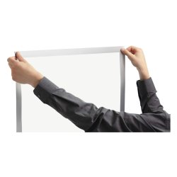 Durable Duraframe selvklbende poster A2 magnetramme - slv