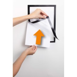 Durable Duraframe selvklbende A4 wall magnetramme - 1 stk. sort