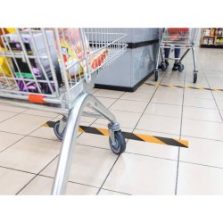 Durable Duraline Markeringstape - 50mm sort/gul PVC - flytbar