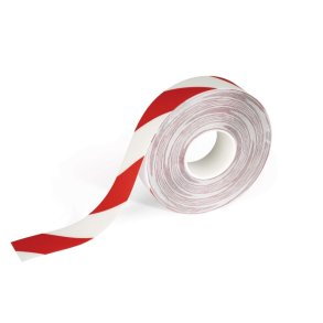 Durable Duraline Markeringstape - 50mm hvid/rd PVC - permanent